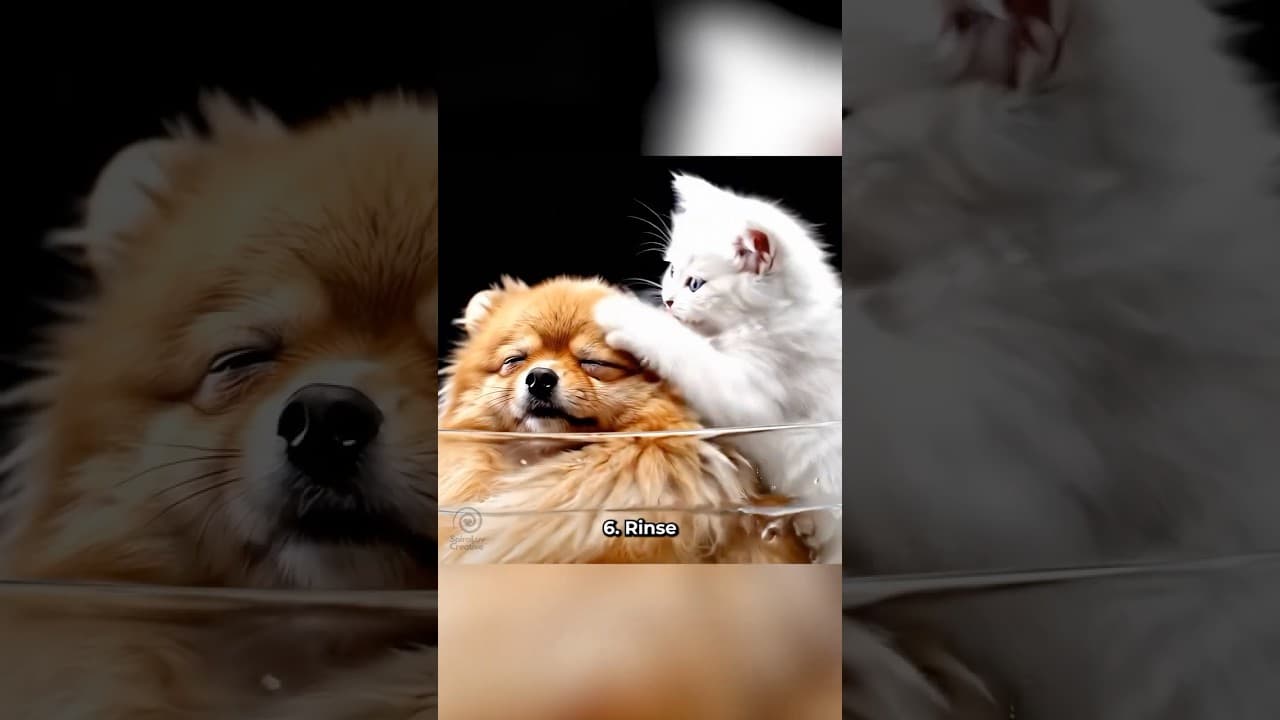 Cat Grooms Dog